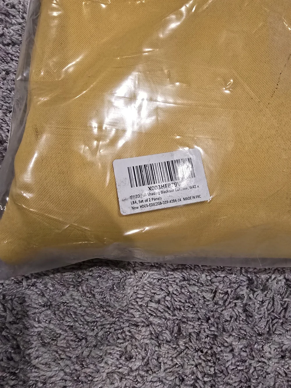 Set Of 2 W42 x L84 Mustard Blackout Curtains - NEW!
